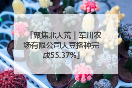 聚焦北大荒｜军川农场有限公司大豆播种完成55.37%